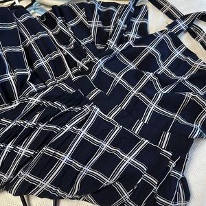 Plaid navy dress